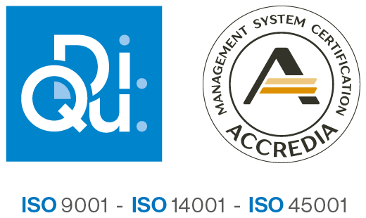 DI.QU. e ACCREDIA — ISO 9001, ISO 14001, ISO 45001